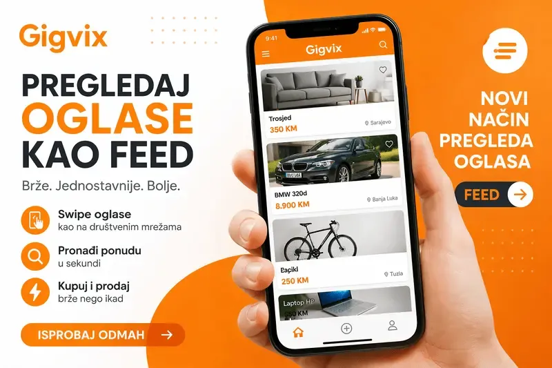 Feed pregled oglasi – najbrži način da pronađeš ono što tražiš na Gigvixu