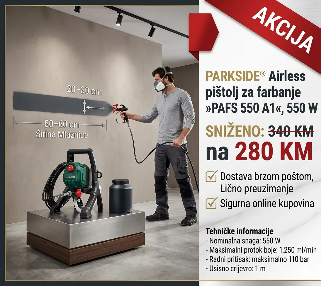 PARKSIDE® Airless pištolj za farbanje »PAFS 550 A1«, 550 W