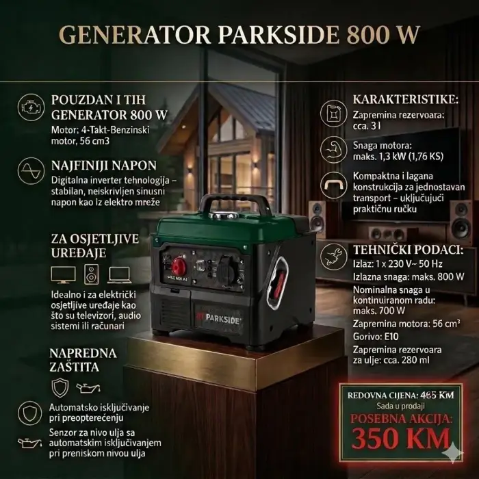 Slika oglasa PARKSIDE inverterski agregat