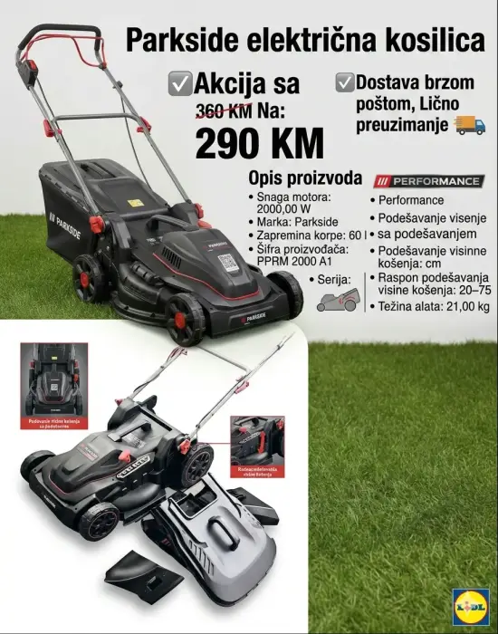 Slika oglasa Parkside električna kosilica